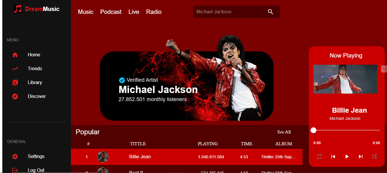 project-Dream Music App