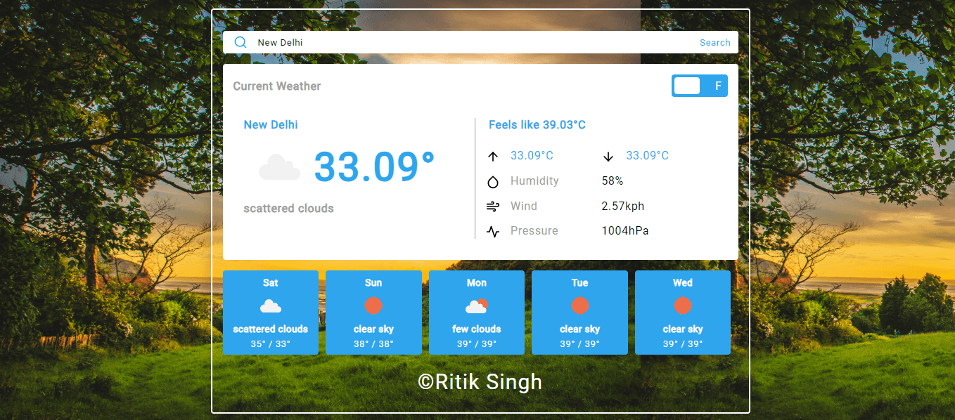 project-Weather Forecasting App